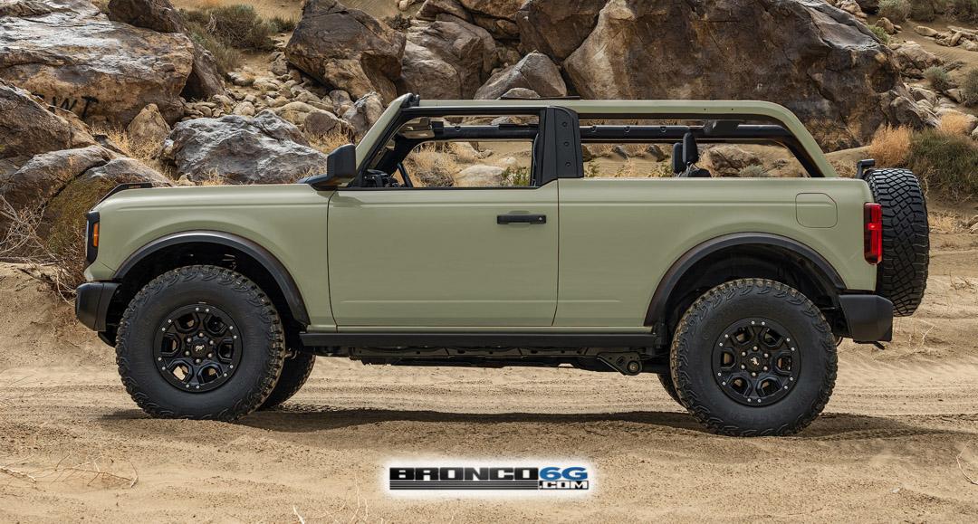 Ford Bronco Bronco Longboard Concept – 2DR LWB Imagined bronco-longboard-c2b-lwb-sandstorm-green