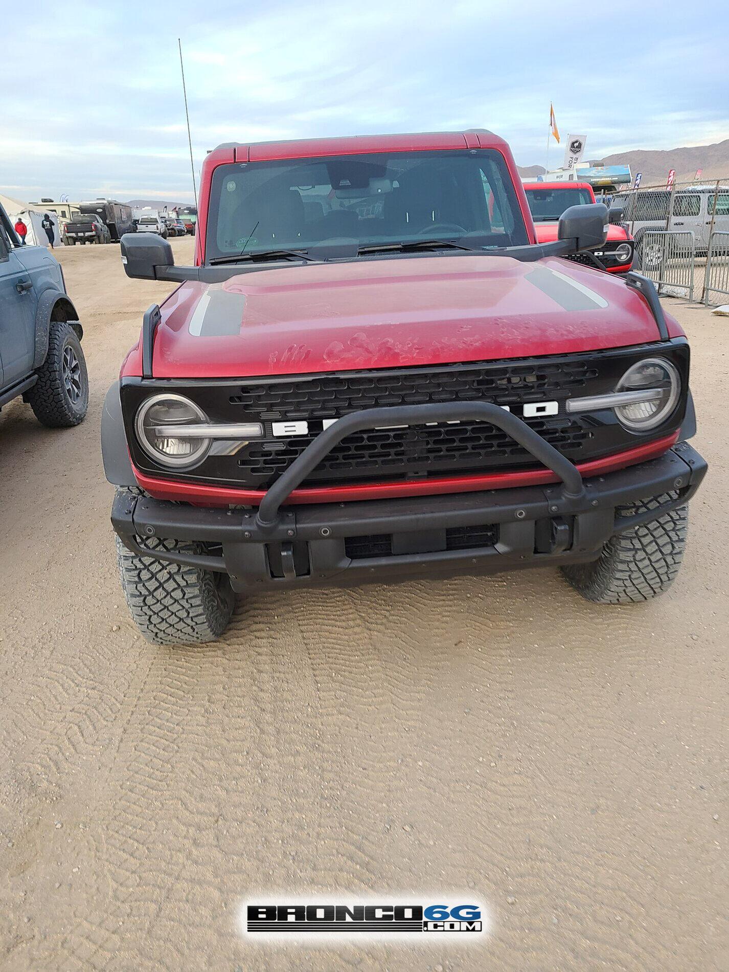 Ford Bronco More Bronco pics from KOH and manual transmission short ride review Rapid Red Wildtrak Bronco at KOH 1