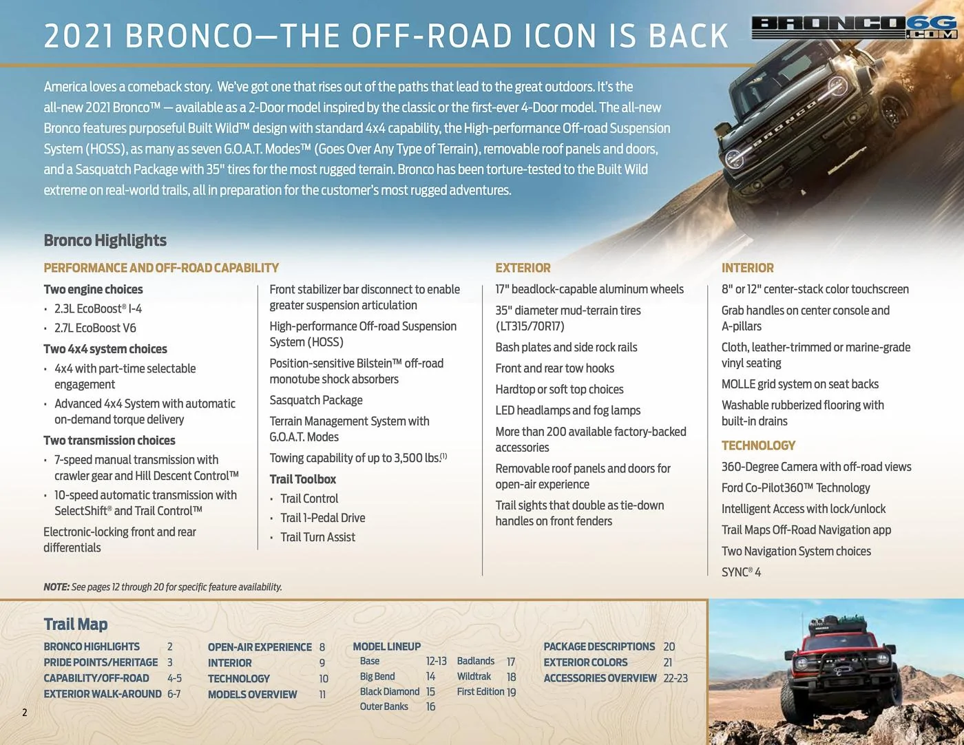 Ford Bronco 2021 Bronco Packaging Guide 2021-bronco-packaging-guide-brochure-2
