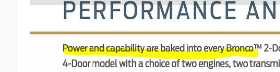 Ford Bronco 2021 Bronco Packaging Guide baked