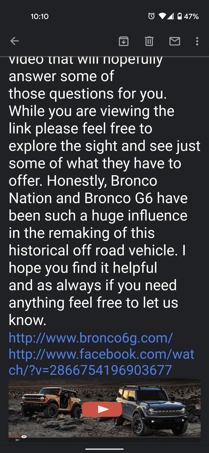 Ford Bronco Dealer Promoting Bronco6G Screenshot_20210213-101057