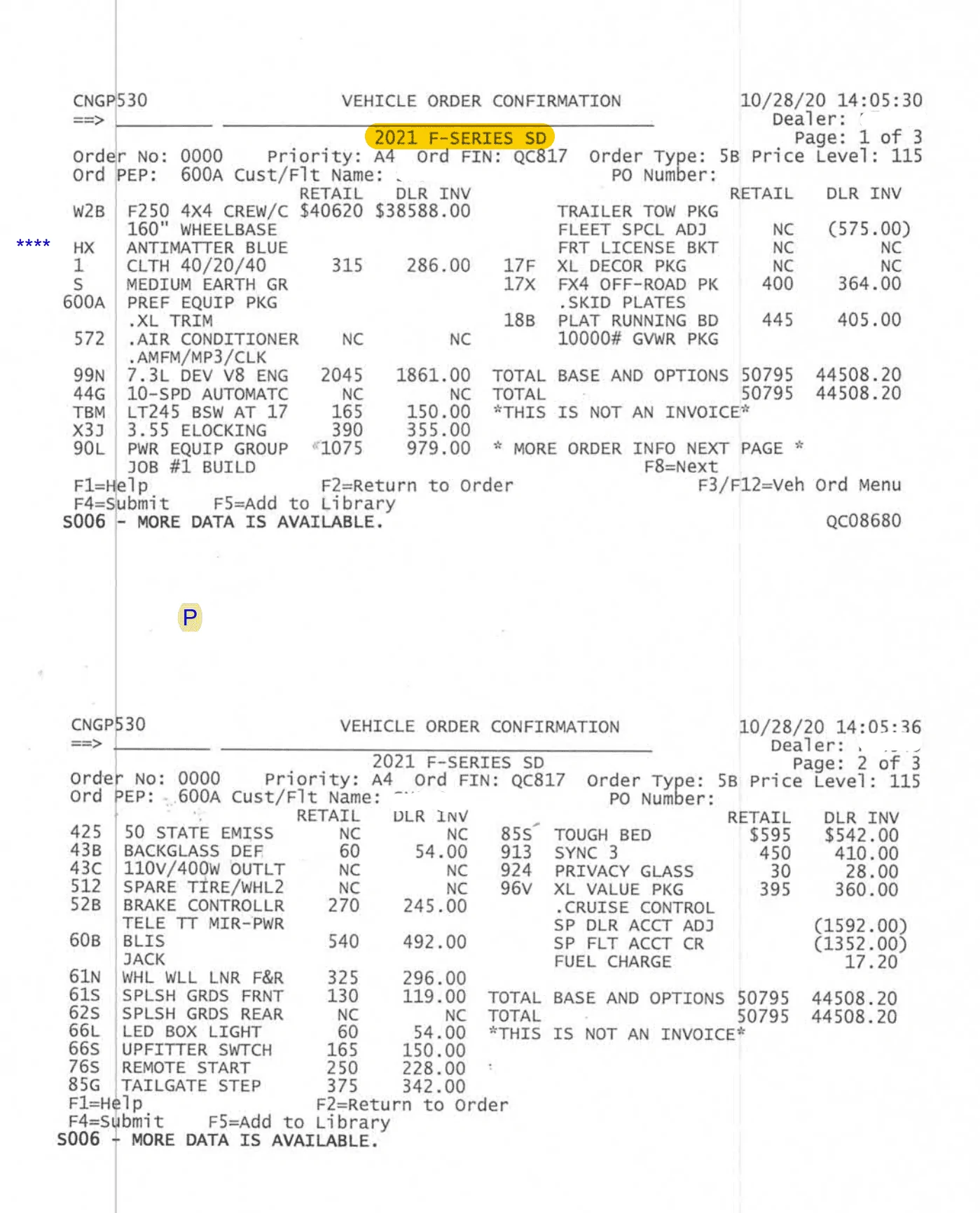 Ford Bronco WBDO (Web Based Dealership Ordering system) DORAjpg