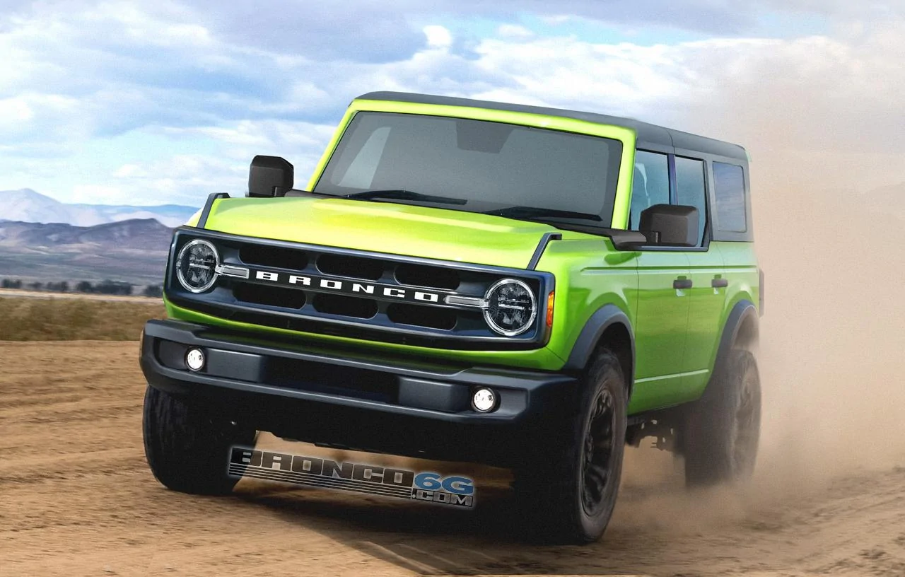 Ford Bronco Grabber Lime 2021 Bronco Preview Renderings 2021-Ford-Bronco-4dr-grabber-lim