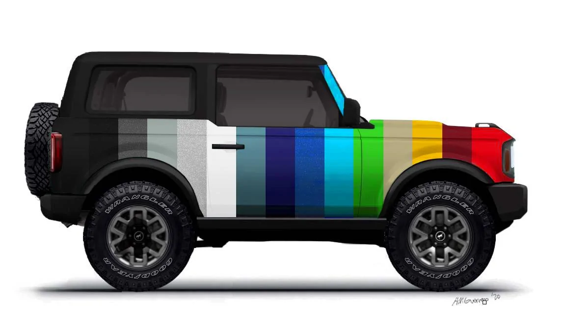 Ford Bronco Bronco6G's 2021 Bronco in Production Colors, Painted and White Top, Flares, Grille [Preview Renderings] ED25ADD2-7C0C-4F53-A50C-239D7EAC595B