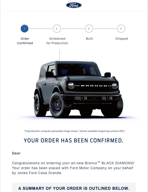 Ford Bronco Why No email from Ford? 1613516634567