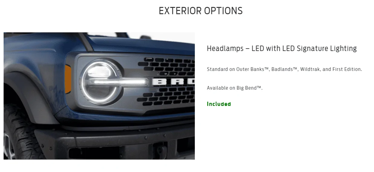 Ford Bronco Standard vs. Signature Lighting 1613524664961