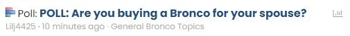 Ford Bronco POLL: Are you buying a Bronco for your spouse? 1613739416907