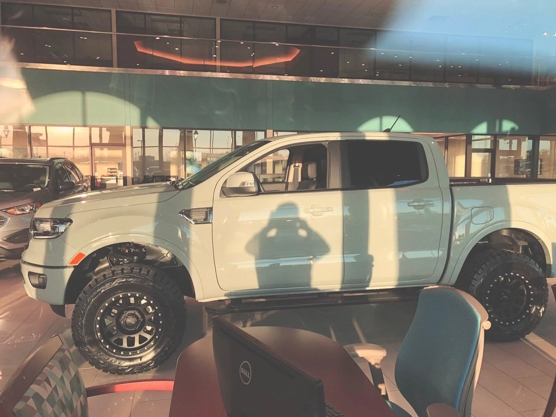 Ford Bronco Cactus Grey Rangers Through Tinted Windo