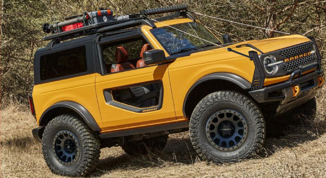 Ford Bronco Warthog tusks idea - limb riser, brush guard posts warthog-tusk-idea