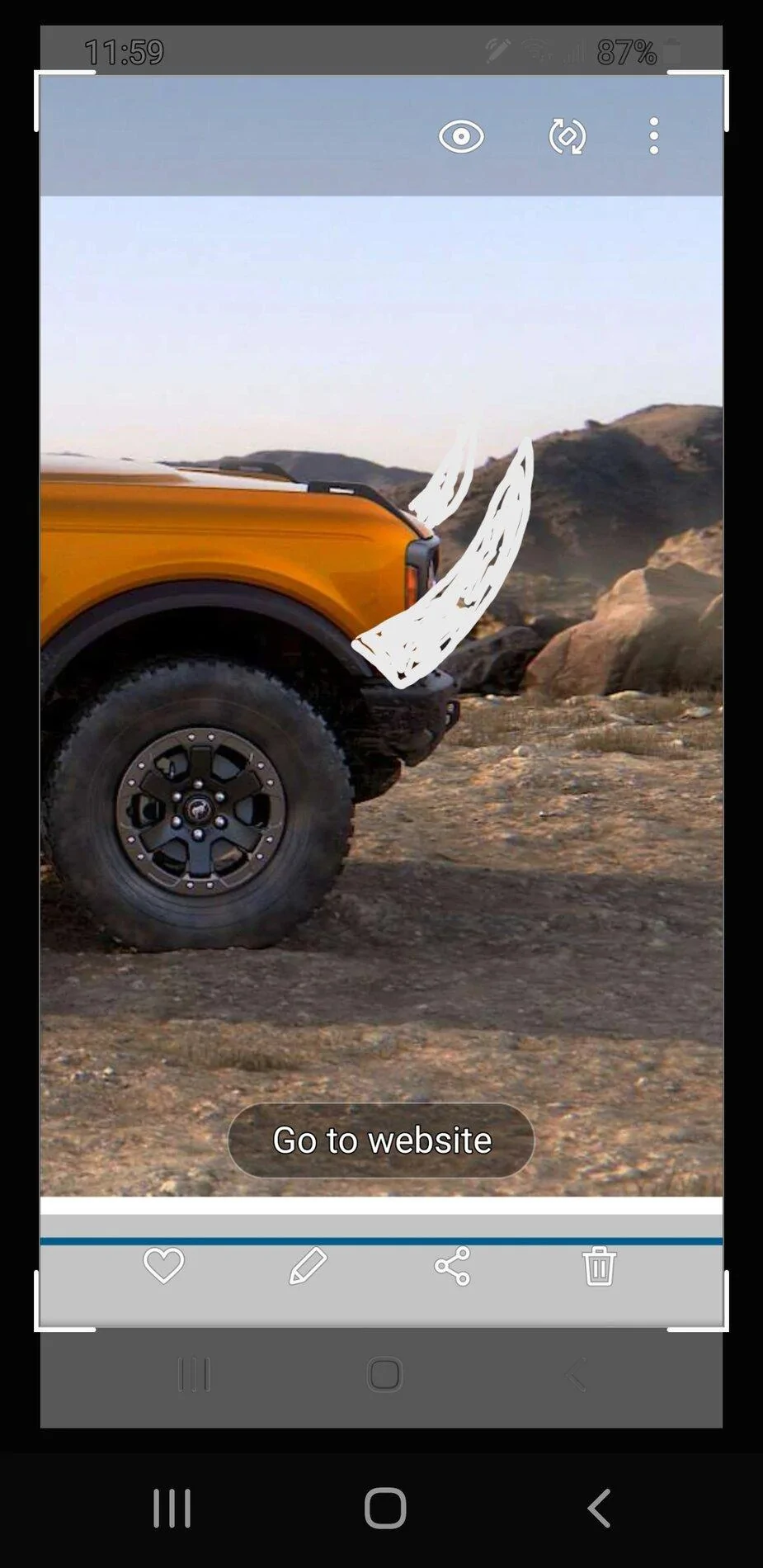 Ford Bronco Warthog tusks idea - limb riser, brush guard posts Screenshot_20210222-000030_Samsung captur