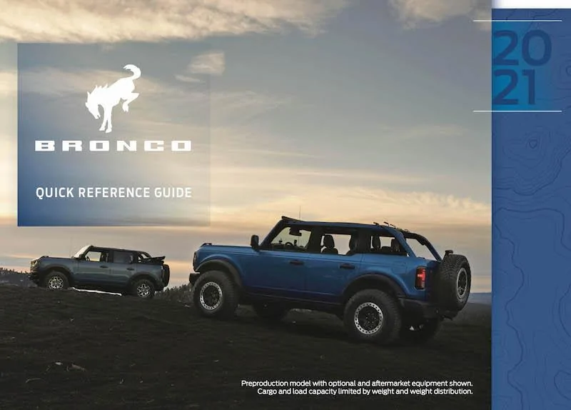 Ford Bronco 2021 Bronco Quick Reference Guide! PDF 📄 2021 Bronco Quick Reference Guide 2