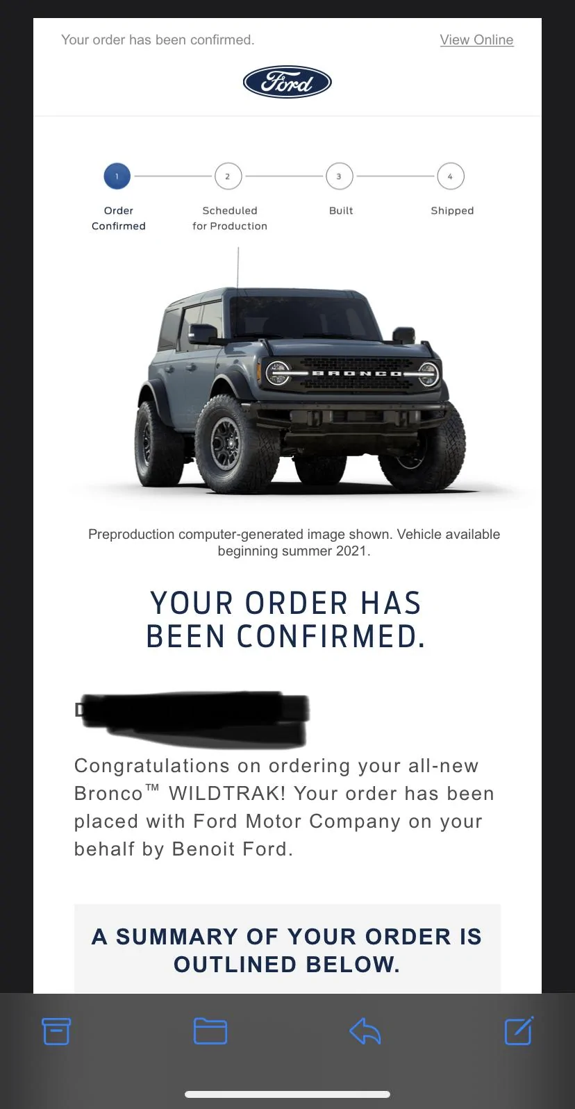 Ford Bronco Anyone else's order conformation email summary lacking options? 089F43EB-E8FF-4700-870E-BB7C4E9C2FCD