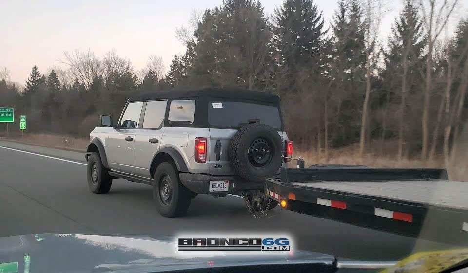 Ford Bronco Spotted Bronco conducting towing / trailering test in MI 2021 Bronco trailering towing trailer 2