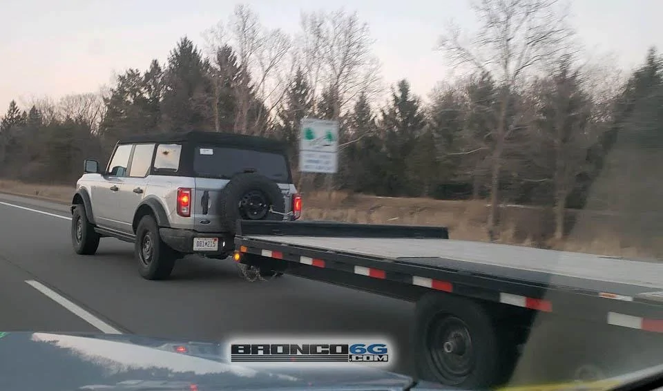 Ford Bronco Spotted Bronco conducting towing / trailering test in MI 2021 Bronco trailering towing trailer 3