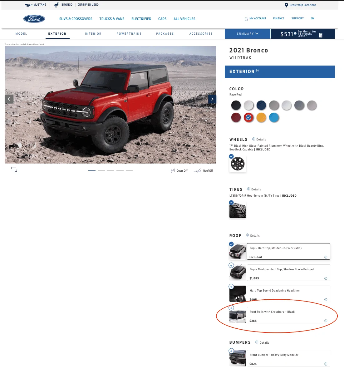 Ford Bronco 2-Door Roof Rack Screen Shot 2021-03-01 at 11.36.36 AM
