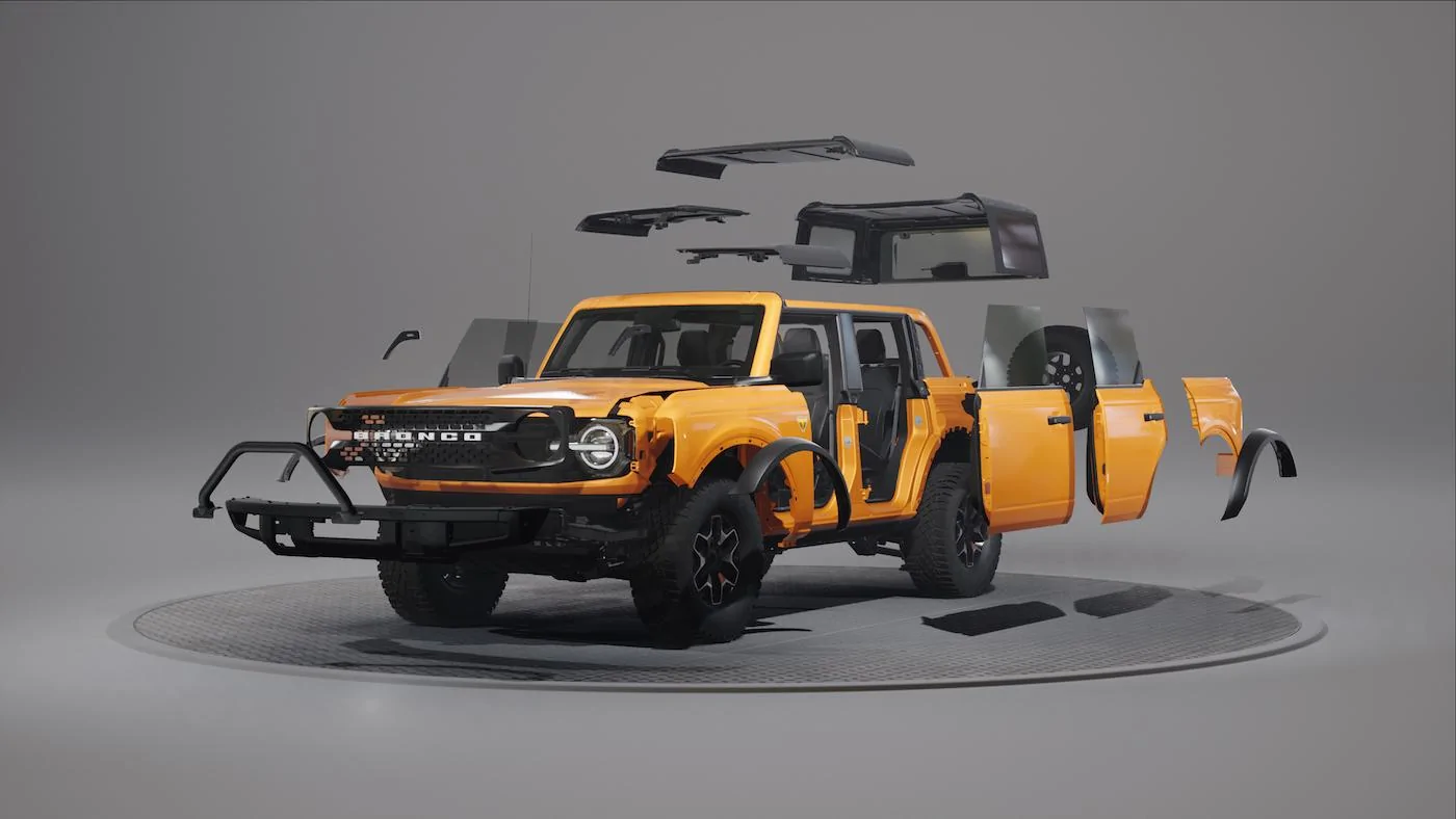 Ford Bronco How the Bronco's Modular Platform Allows for Easy Customization and Modifications Bronco_modularity_renderings_01