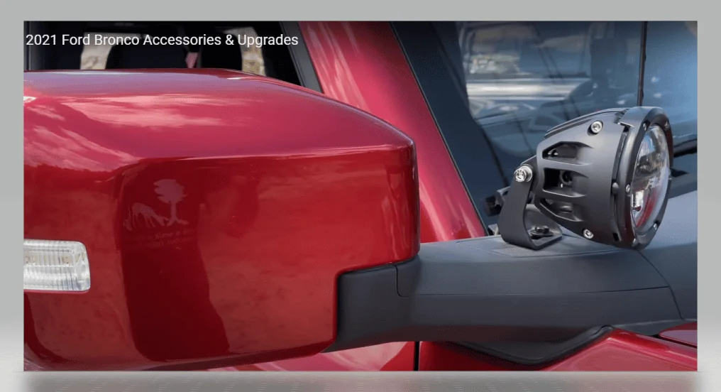 Ford Bronco Pod light mounting question mirror Light