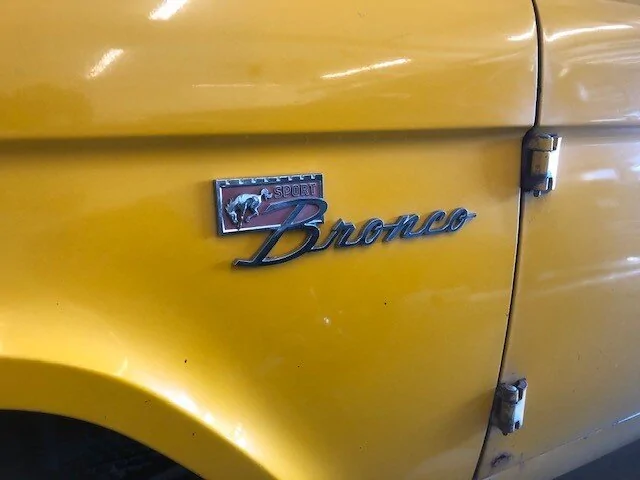 Ford Bronco 1st gen badging history Sport badg