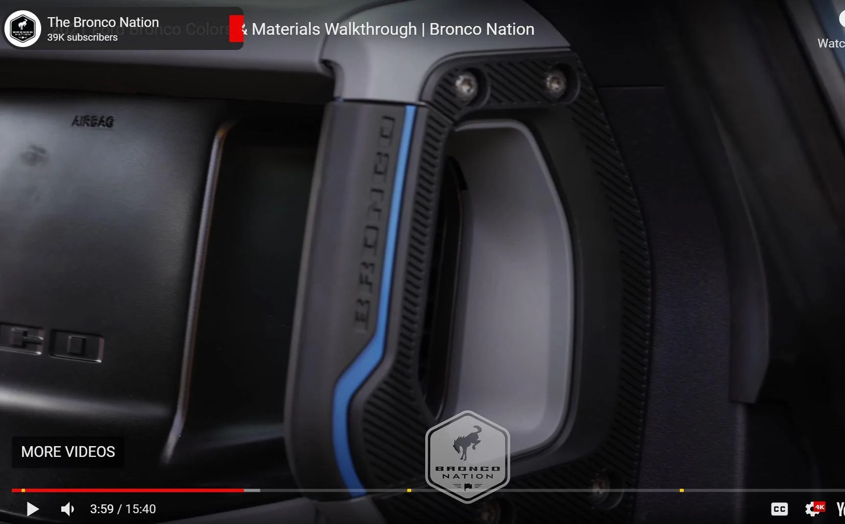Ford Bronco Big Bend versus Black Diamond interior BD grabhandl