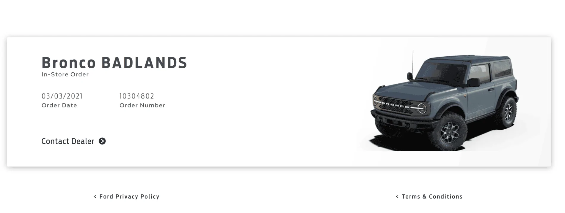 Ford Bronco Ford.com Reservations screen Screenshot 2021-03-17 231127