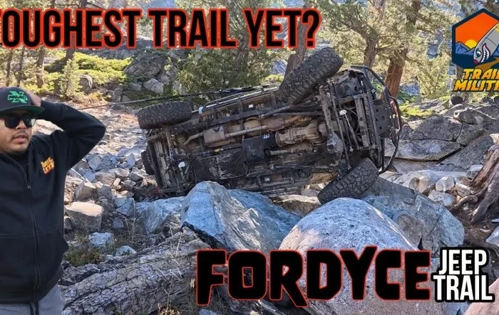 Three Broncos enter Fordyce Jeep Trail, one of toughest trails in California