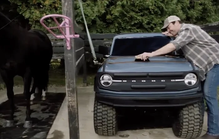 Baby Bronco raised by Jimmy Fallon on The Tonight Show