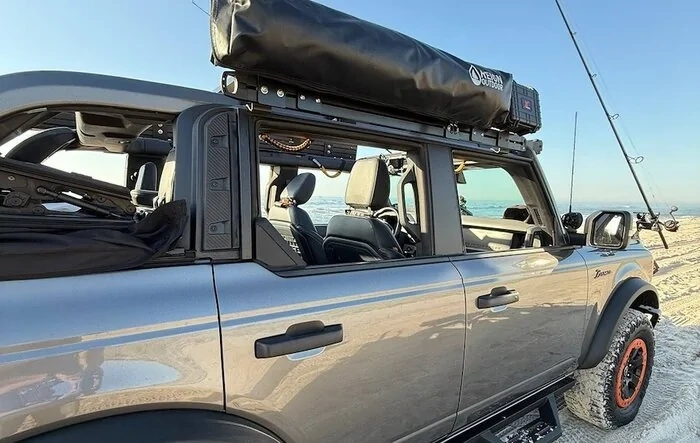 X-Rack Soft Top Roof Rails for Awnings, Shower Enclosures and More + Still Open Your Top!