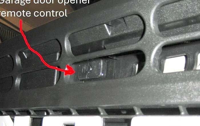 Garage door opener in grille using Aux switch - DIY