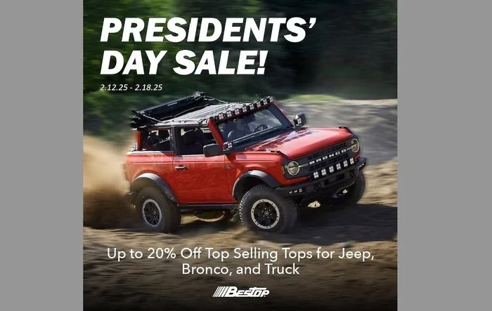 🚨 Presidents Day Sale Alert! 🚨 Bestop is bringing the deals—don’t miss out! 🎉🔥