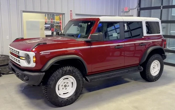 First look at Ruby Red 2025 Bronco Heritage Edition!