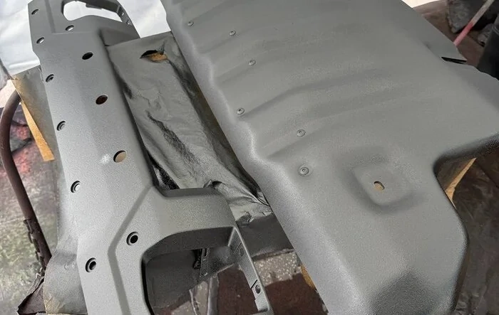 Blackout the Skid Plate with Raptor Spray Liner