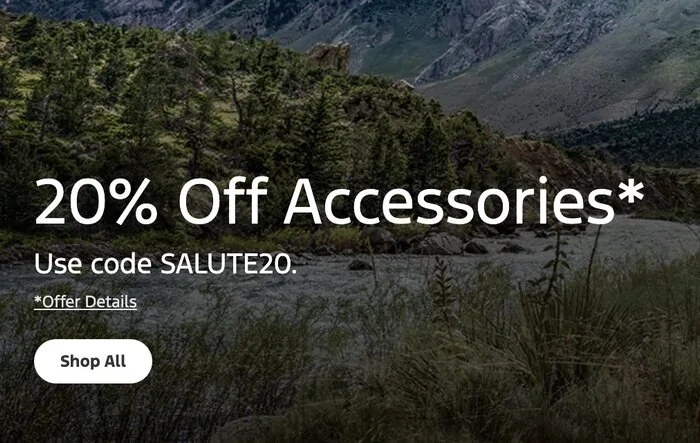 Ford Accessories Memorial Day 20% Sale Discount Code: SALUTE20