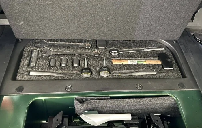 DIY tie rod end recovery kit & storage solution for cargo area tool kit space