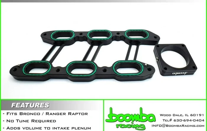 Boomba Racing Bronco Raptor Intake Manifold & Throttle Body Spacer Kit (With DYNO Results)