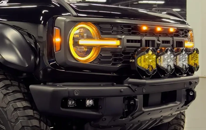 Bronco Raptor Bumper Baja Designs LP6 Light Mount