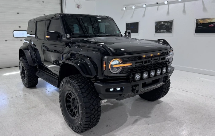 2025 Bronco Raptor custom build after Suntek Reaction applied to full body