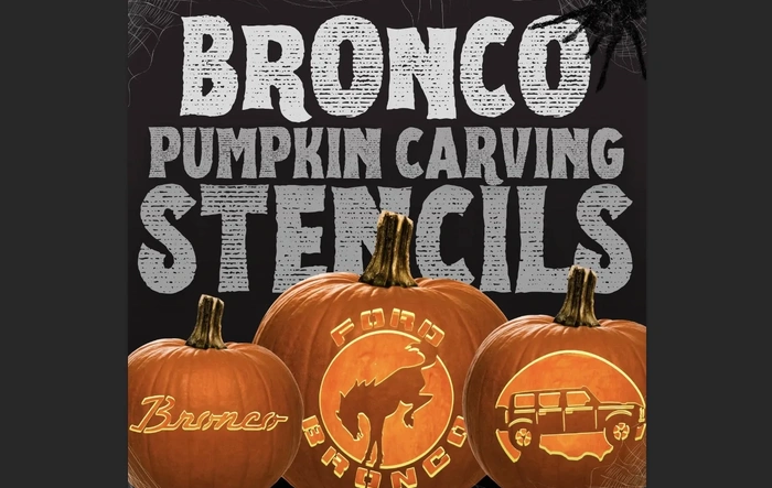 FREE - Bronco Pumpkin Carving Stencils 🎃