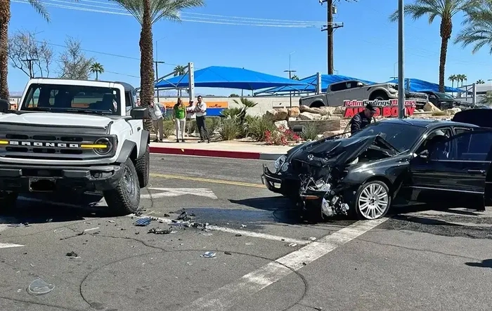 Built Ford Tough! Hit by car running from police