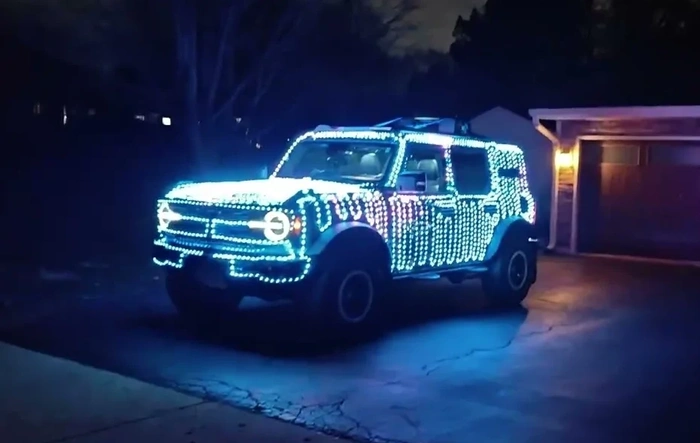 Am I doing this holiday thing right? Bronco holiday lights
