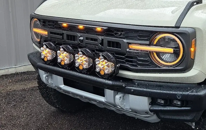 Baja Design 4 x LP6 light pod bolt-on light bar setup w/ factory Aux switch - thanks Santa