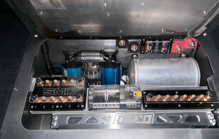 Installed: Upgraded Lightweight Battery and Custom Steel Rear Storage Compartment