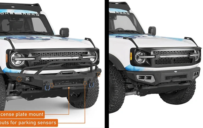 Two new front bumpers will be available soon from Hooke Road!