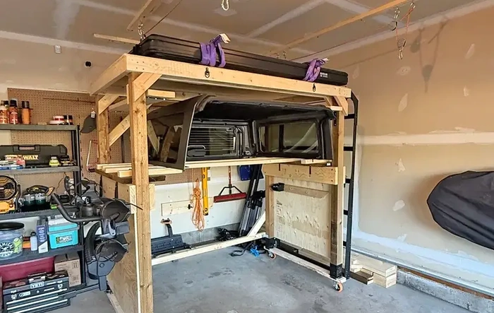 DIY Rolling Hardtop Storage Shelf