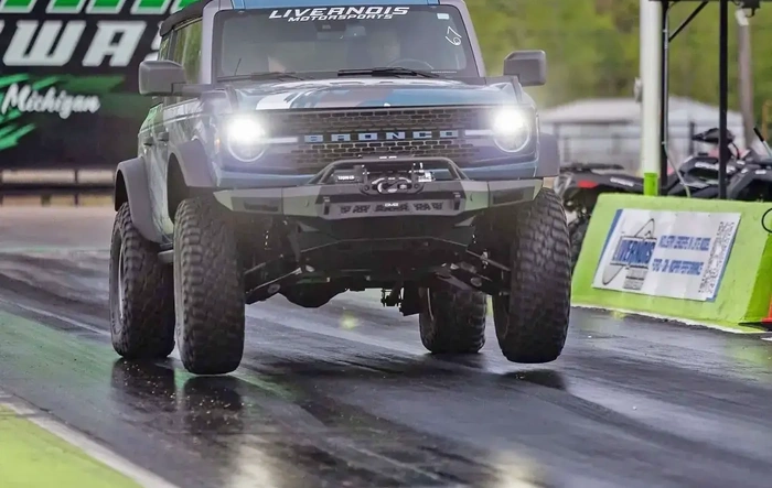750hp Whipple Supercharged Coyote 5.0 Bronco at drag strip & dyno -- by Badass Broncos + Livernois Motorsports