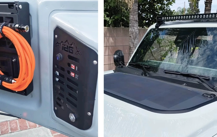 Onboard Air (Tailgate Mounted) and Hood Solar Panel installed