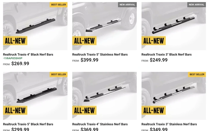 New Traxio HEIGHT ADJUSTABLE Nerf Bars!