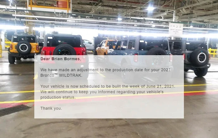 THE my Bronco production build date MOVED UP thread!