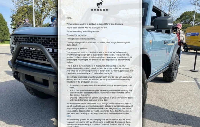 5/28 Bronco Production Update E-mail & Dealer Insight FAQ 📬