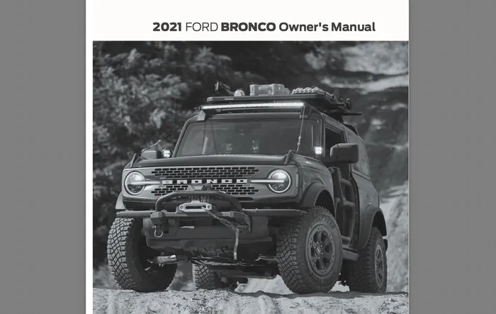 Owners Manual for 2021 Bronco! [download here] 📖