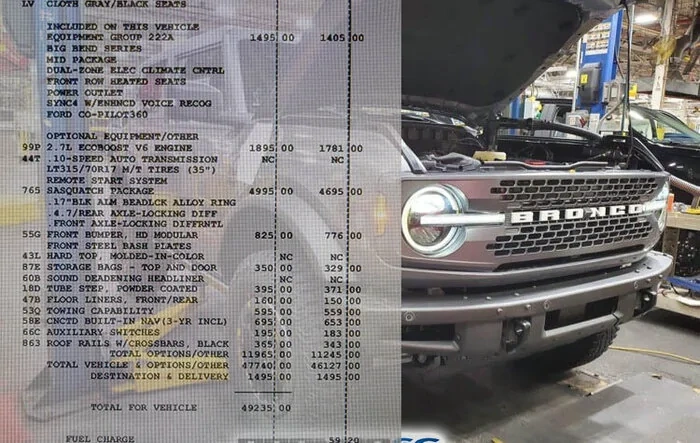1st dealer invoice for manequinn “demo” 2 door Bronco shows in system